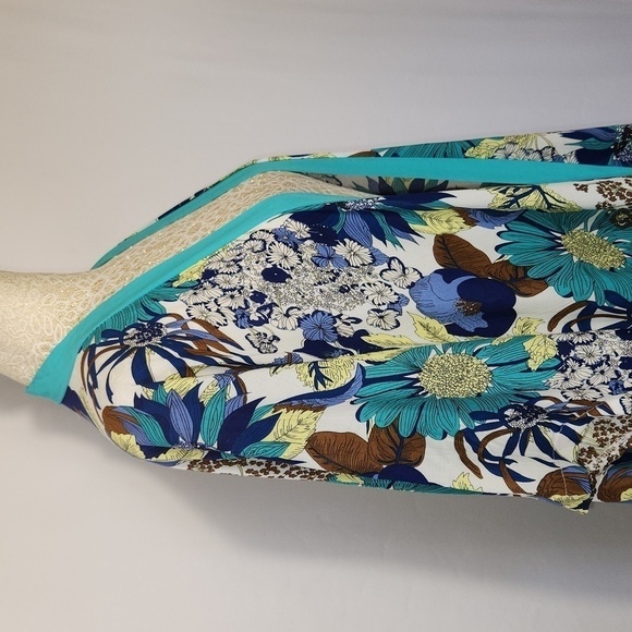 Do Everything In Love Women's Tropical Print Open Front Kimono Cardigan Beach - Picture 4 of 12